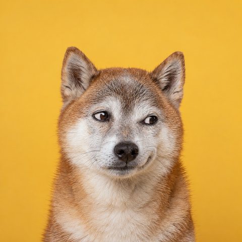 一只年长的柴犬