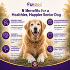 FurDoc Senior Support Dog 7+ | Senior Dog Supplement (6-in-1 Healthy Aging Formula)