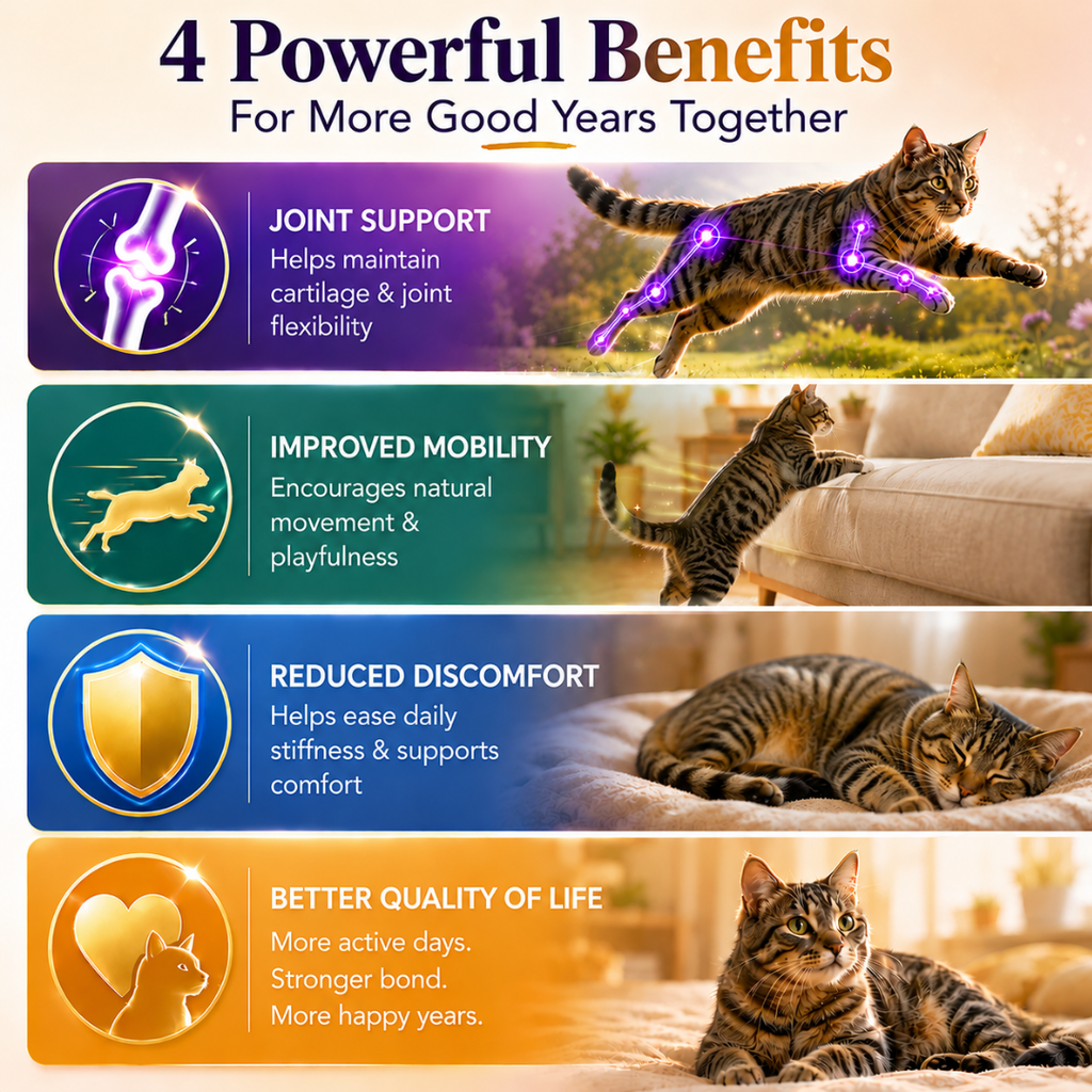 FurDoc Golden Years Cat 7+ | Senior Cat Supplement (6-in-1 Healthy Aging Formula)