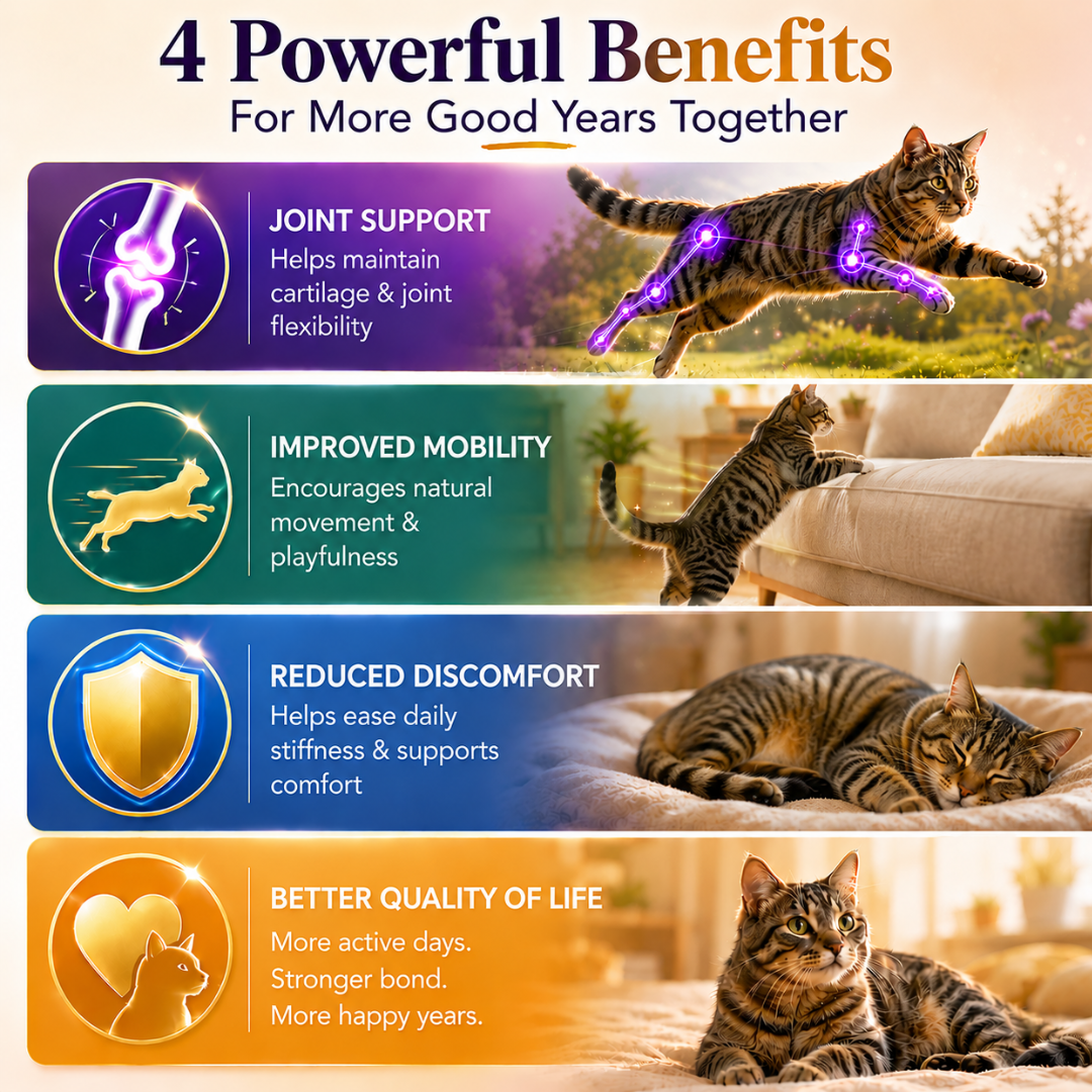 FurDoc Golden Years Cat 7+ | Senior Cat Supplement (6-in-1 Healthy Aging Formula)