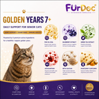 FurDoc Golden Years Cat 7+ | Senior Cat Supplement (6-in-1 Healthy Aging Formula)