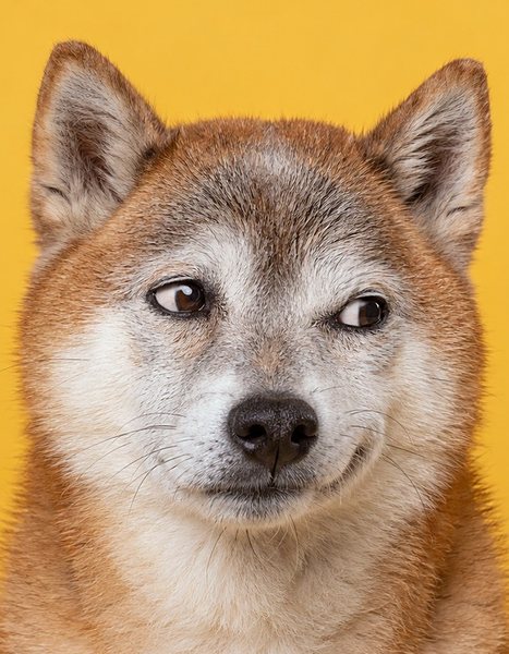 一只年长的柴犬